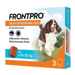 Tabletki FRONTPRO 612473 15 g 3 x 68 mg Odpowedni dla psów ważących max. >10-25 kg