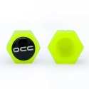 Zestaw Pokrywek OCC Motorsport OCCLEV005 4 Sztuk Fluorescencyjne Żółty