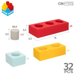 Bloki Konstrukcyjne Color Block 32 Części EVA (4 Sztuk)