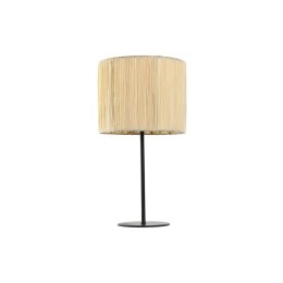Lampa stołowa Home ESPRIT Brązowy Czarny Rafia Żelazo 50 W 220 V 25 x 25 x 47 cm