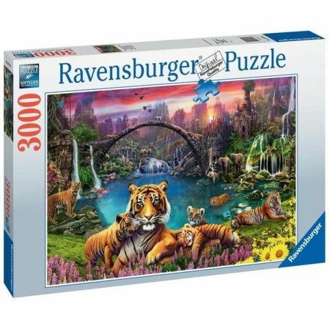 Układanka puzzle Ravensburger Tigers in the lagoon 3000 Części