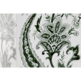 Wazon Home ESPRIT Biały Kolor Zielony Porcelana Liść roślin 16,5 x 8 x 38 cm