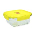 Hermetyczne pudełko na lunch Luminarc Pure Box Holy Żółty Szkło Kwadratowy 1,22 L (6 Sztuk)