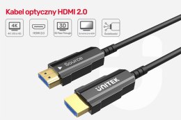 Kabel Optyczny HDMI 2.0 25m AOC 4K60Hz C11072BK-25M