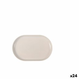 Tacka do przekąsek La Mediterránea Ivory Owalne 20 x 13 x 2 cm (24 Sztuk)