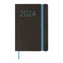 Kalendarz książkowy Finocam Flexi 2024 Czarny 11,8 x 16,8 cm