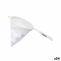 Sitko Biały Plastikowy Franela Ø 12 cm (24 Sztuk)