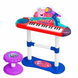 Pianino zabawka Peppa Pig Mikrofon Taboret