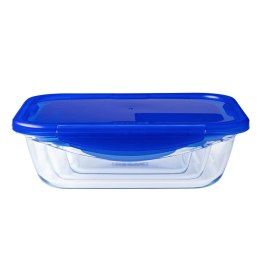 Hermetyczne pudełko na lunch Pyrex Cook & Go 20,5 x 15,5 x 6 cm Niebieski 800 ml Szkło (6 Sztuk)