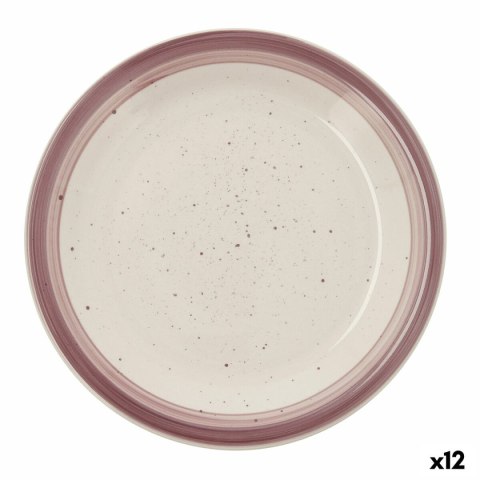 Płaski Talerz Quid Allegra Peoni Dwuowy Ceramika Ø 27 cm (12 Sztuk)