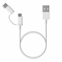 Kabel USB do Micro USB i USB C Xiaomi SJX01ZM Biały