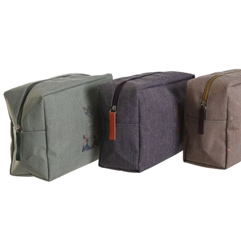 Torba podróżna DKD Home Decor Brązowy Kolor Zielony Bordeaux 20 x 8 x 14 cm