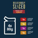 FELIX Deliciously Sliced Wiejskie Smaki - mokra karma dla kota - 4x 80 g