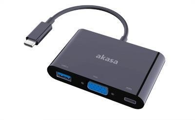 Konwerter Akasa Type-C na VGA z portem USB 3.0 Type-A