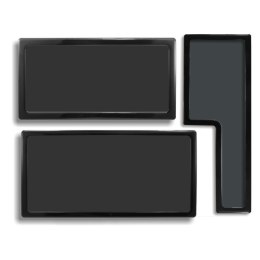 Zestaw filtrów przeciwpyłowych Demciflex do PHANTEKS Enthoo Luxe - czarny/czarny