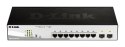 Switch przemysłowy D-Link DGS-1210-10P/E 8xGBit/2xSFP 19" zarządzalny PoE (65W)