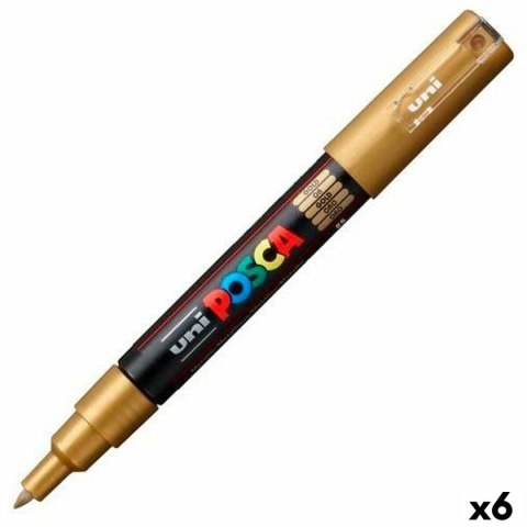 Mazaki POSCA PC-1M Złoty (6 Sztuk)