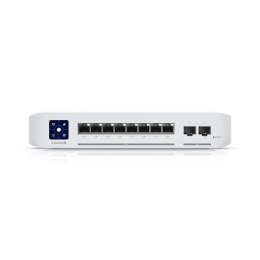 Ubiquiti Switch UniFi 8xRJ45 2.5G/2xSFP+ 10G Zarządzalne PoE+ do montażu na ścianie, ekran dotykowy 1.3