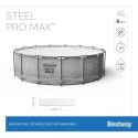Bestway Basen Stelażowy Steel Pro MAX 16' x 48"/4.88m x 1.22m 5619E