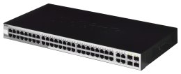 D-LINK DGS-1210-52, Gigabitowy inteligentny przełącznik z 48 portami 10/100/1000Base-T i 4 portami Gigabit MiniGBIC (SFP), 802.3
