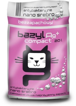 Bazyl Bentonit Super Premium Ag+ Compact - żwirek dla kota 20 l