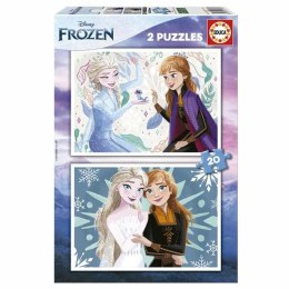 Zestaw 2 Puzzli Frozen 20 Części