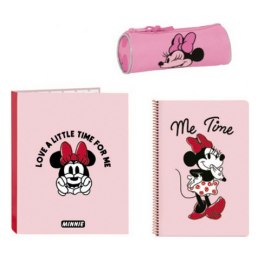 Zestaw Papeterii Minnie Mouse Loving Różowy A4 3 Części
