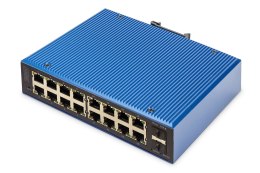 Industrial 16+2-Port Gigabit L2 managed Ethernet POE Switch 16 x GE RJ45+2 SFP Port,IEEE802.3at(30W)