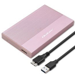 Obudowa | Kieszeń na dysk SSD HDD 2.5 cala | SATA | USB 3.0 | Super speed 5Gb/s | 2TB | Różowy