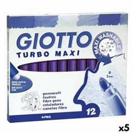 Zestaw markerów Giotto Turbo Maxi Fiolet (5 Sztuk)