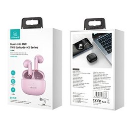 Słuchawki Bluetooth TWS 5.2 NX10 Series Dual Microfon różowe