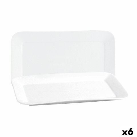 Półmisek Kuchenny Quid Basic Prostokątny Ceramika Biały (25,9 x 15 cm) (6 Sztuk)