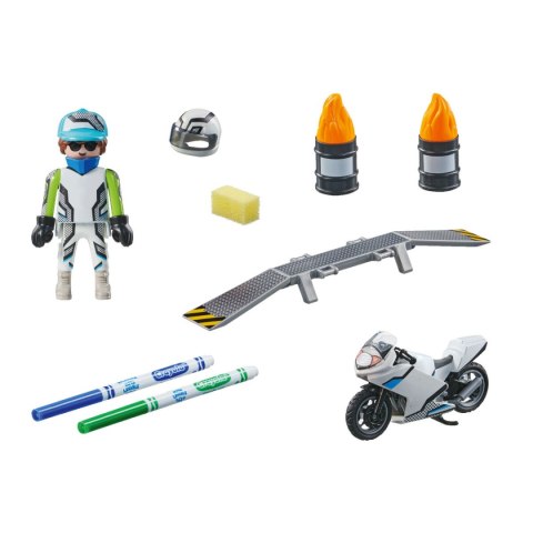 Playset Playmobil Color Motocykl 18 Części