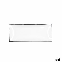 Tacka do przekąsek Quid Gastro Biały Ceramika 29,5 x 11 x 3 cm (6 Sztuk)