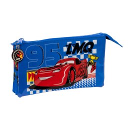 Piórnik Potrójny Cars Race ready Niebieski 22 x 12 x 3 cm