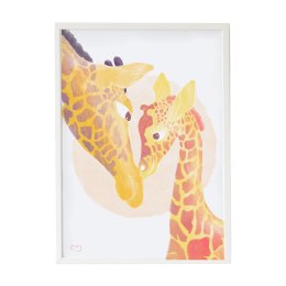 Obraz Crochetts Wielokolorowy Drewno MDF 33 x 43 x 2 cm Żyrafa