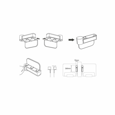 Organizer do Samochodu Dunlop Czarny Siedzenie