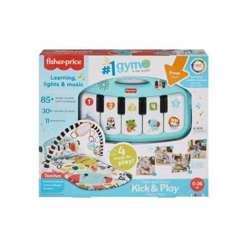 Mata do zabawy Fisher-Price Kick and Play Plastikowy Grzechotka Pianino ES