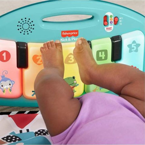 Mata do zabawy Fisher-Price Kick and Play Plastikowy Grzechotka Pianino ES