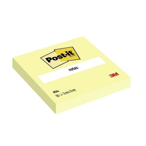 Karteczki przyklejane Post-it 654 Żółty 76 x 76 mm (12 Sztuk)