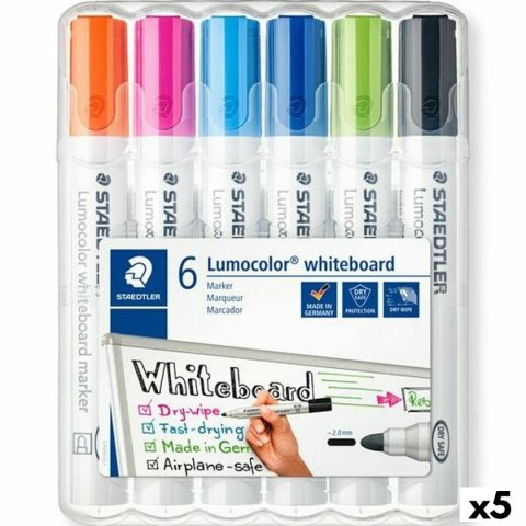 Zestaw znaczników Staedtler Lumocolor 351 Biała tablica 6 Części (5 Sztuk)