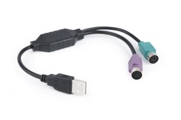 Adapter USB-PS/2 x2 Gembird 0,3 m (czarny)