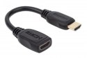 Przedłużacz Kabel HDMI-HDMI 2.0 M/F 20cm Ethernet 4K*60Hz