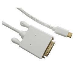 Qoltec Kabel USB 3.1 typ C męski/ DVI męski | 4K | Alternate mode | 1m