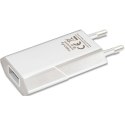 Sieciowa Ładowarka 100-240V - USB 5V 1A Slim Biała