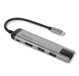 USB-C ADAPTER USB 3.1/USB 3.0 X2HDMI RJ45