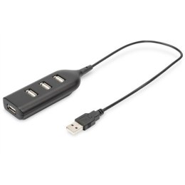 Hub/Koncentrator 4-portowy USB 2.0 HighSpeed pasywny czarny