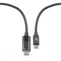 Kabel USB C - USB C 1m ze wskaźnikiem mocy ładowania LED (100 W)