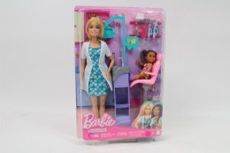 Barbie Lalka Dentystka + mała lalka HKT69 MATTEL