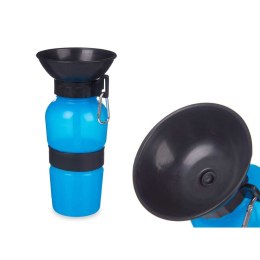 Butelka na Wodę z Poidełkiem dla Psów Niebieski Czarny Metal Plastikowy 500 ml